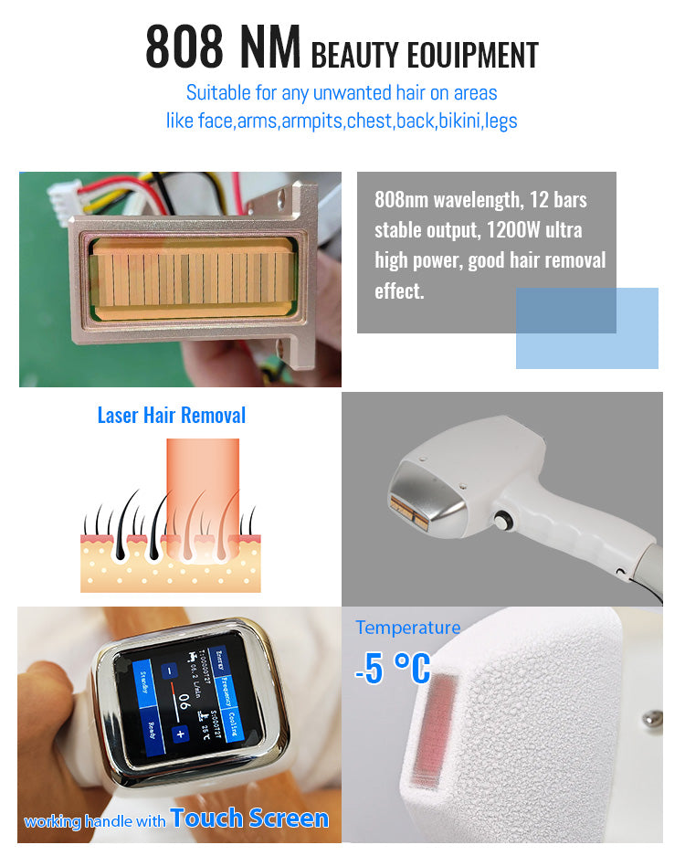 Professional Diode Laser Hair Removal Machine for Beauty Salon & Aesthetic Clinic