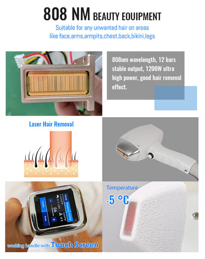 Professional Diode Laser Hair Removal Machine for Beauty Salon & Aesthetic Clinic