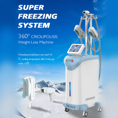 360 Cryolipolysis Cooling Fat Freezing Machine for Love Handles Belly Fat Removal with RF Vacuum Wholesale Supplier