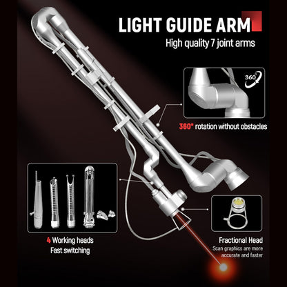 Professional CO2 Laser Skin Resurfacing & Q-Switch Tattoo Removal System 2 in 1 for Beauty Salon