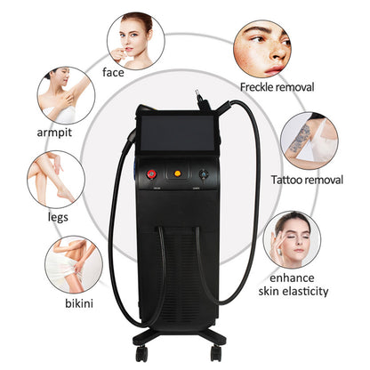 2-in-1 Diode Laser Hair Removal & Q-Switched Laser Machine for Tattoo Removal and Skin Rejuvenation