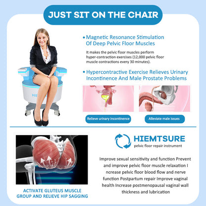 HIEMT Pelvic Floor Chair for Urinary Incontinence Treatment & Pelvic Muscle Strengthening