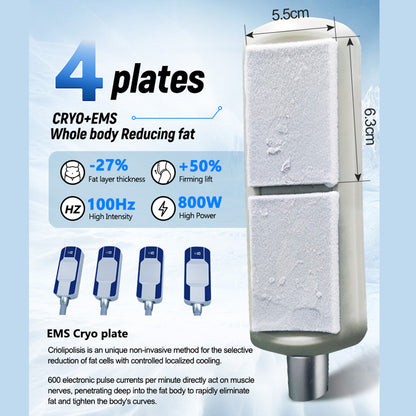 EMS Slimming Machine with Lipolysis Laser and Cryo Plate for Fat Loss Treatment