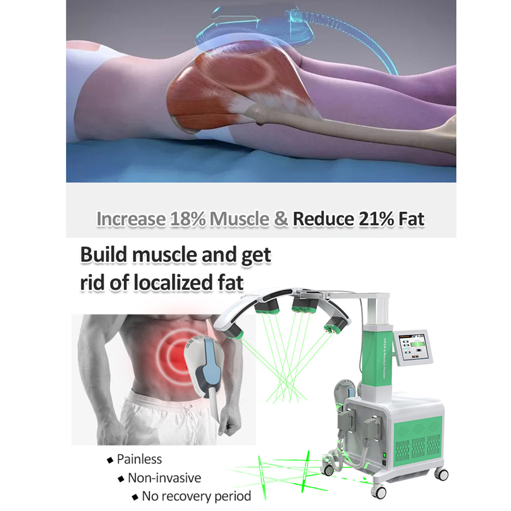 Salon HIEMT Muscle Sculpting Machine with Cold Laser Lipolysis for Weight Loss