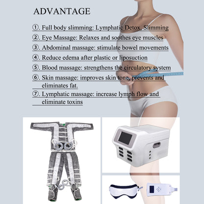 Air Compression Pressotherapy Machine for Slimming, Circulation & Cellulite Treatment
