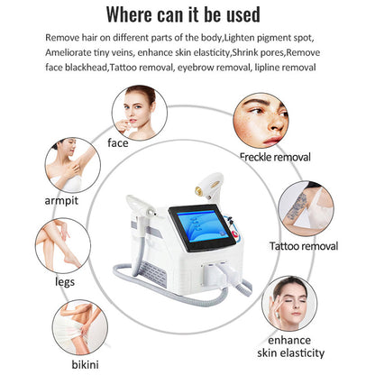 Multi-Function Diode Laser Hair Removal and Q-Switch Tattoo Removal Laser for Beauty Clinics
