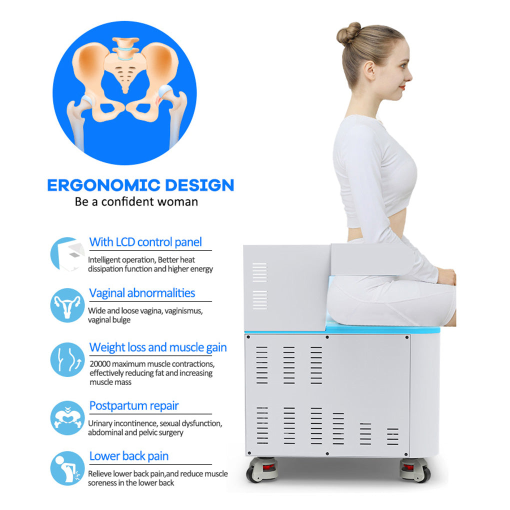 Pelvic Floor Strengthening Chair with HIEMT Technology for Women's Health Clinics