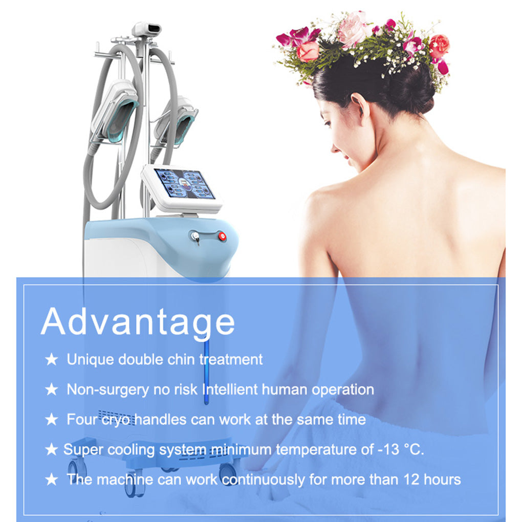 360 Cryolipolysis Cooling Fat Freezing Machine for Love Handles Belly Fat Removal with RF Vacuum Wholesale Supplier