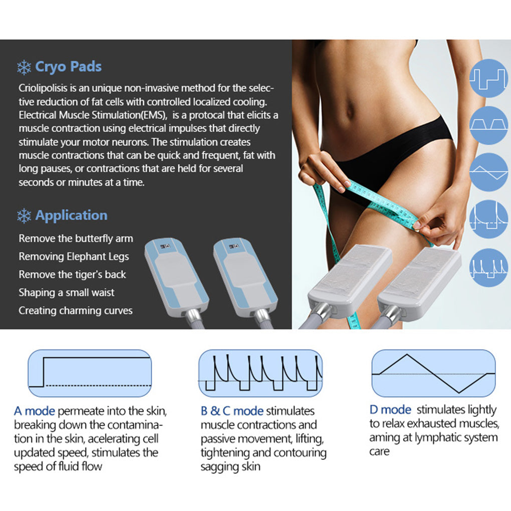 Cryolipolysis Body Sculpting Machine with EMS Technology for Slimming Clinics