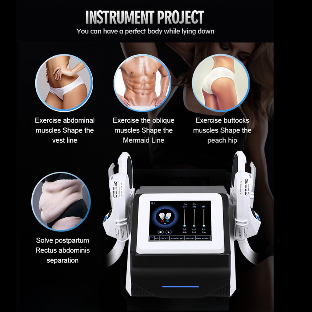 Salon Use 4 Handle Ems Sculpt Muscle Sculpting Machine for Abs Glutes and Body Shaping