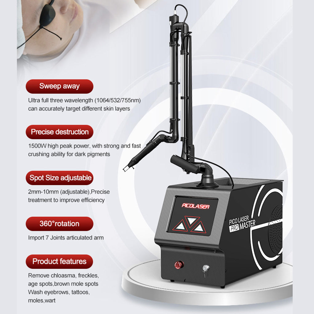 ND YAG Q Switch Laser Tattoo Removal Machine Carbon Laser Peel Skin Whitening Beauty Device