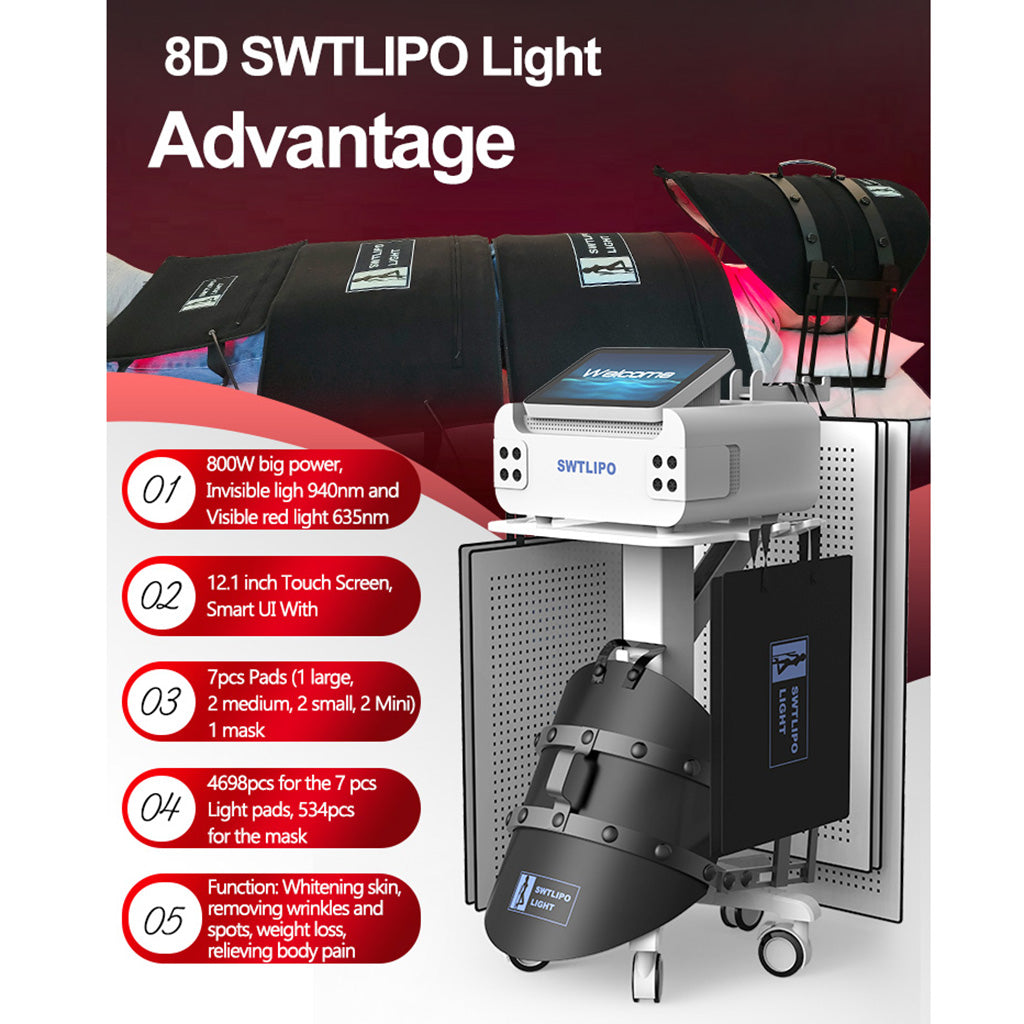 635nm & 940nm Lipo Laser Body Slimming Machine Infrared Fat Reduction Therapy System