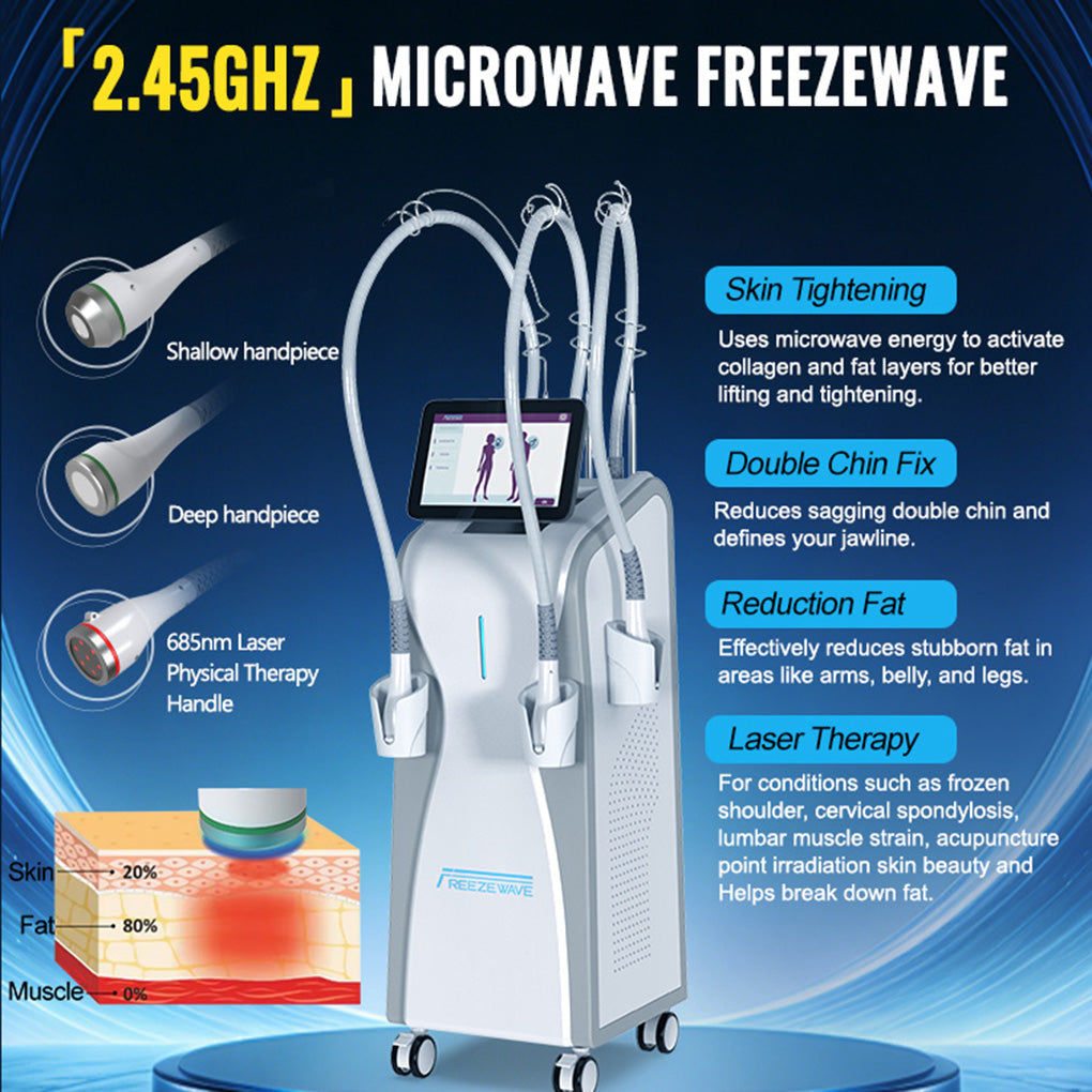 2.45GHz Coolwave Cellulite Treatment Machine Deep Fat Reduction Technology for Beauty Salon