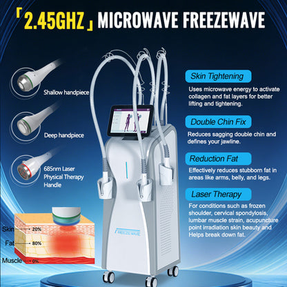 2.45GHz Coolwave Cellulite Treatment Machine Deep Fat Reduction Technology for Beauty Salon