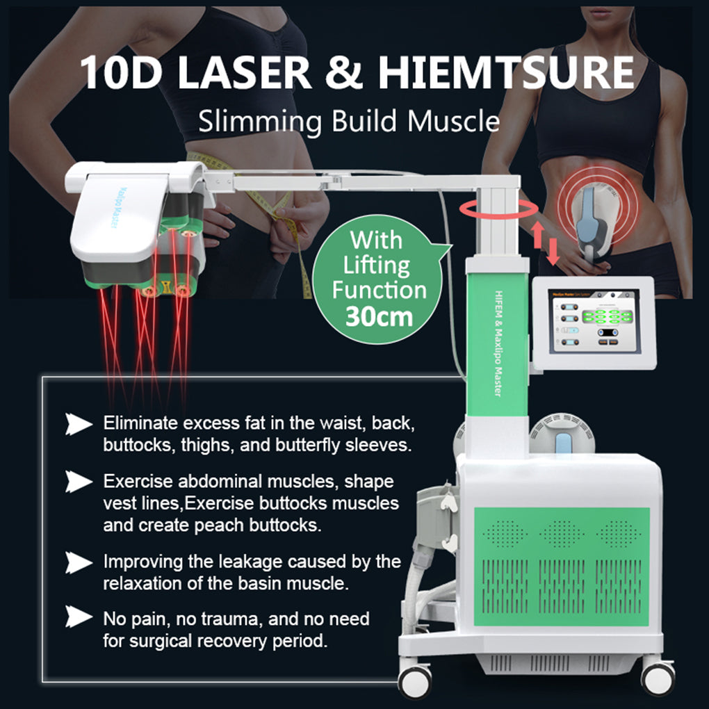 Salon HIEMT Muscle Sculpting Machine with Cold Laser Lipolysis for Weight Loss