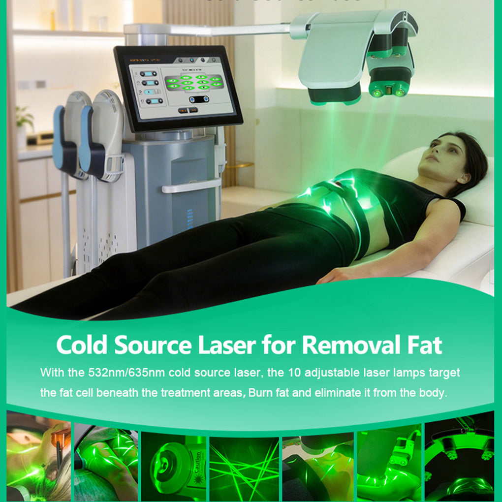 EMS Slimming Machine with Lipolysis Laser and Cryo Plate for Fat Loss Treatment