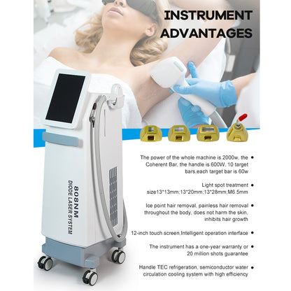 Advanced Diode Laser Hair Removal System for Beauty Clinics and Med Spas Ice Hair Removal Machine
