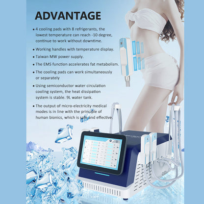 Cryolipolysis Body Sculpting Machine with EMS Technology for Slimming Clinics
