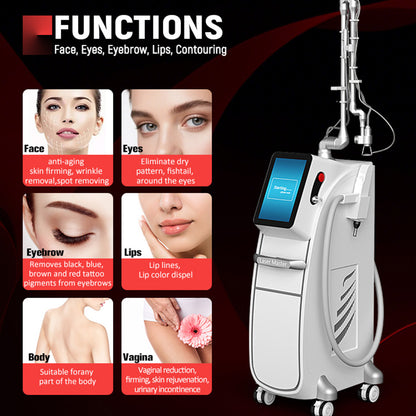 Professional CO2 Laser Skin Resurfacing & Q-Switch Tattoo Removal System 2 in 1 for Beauty Salon