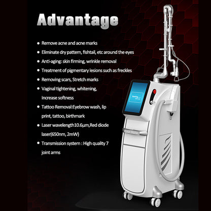 Professional CO2 Laser Skin Resurfacing & Q-Switch Tattoo Removal System 2 in 1 for Beauty Salon