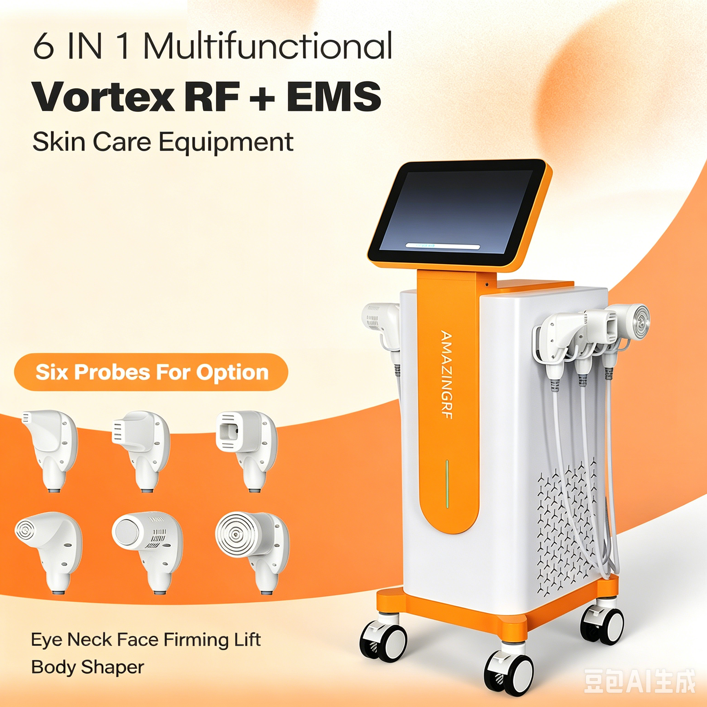 Advanced Vortex RF Facial Lifting Machine for Skin Care Support