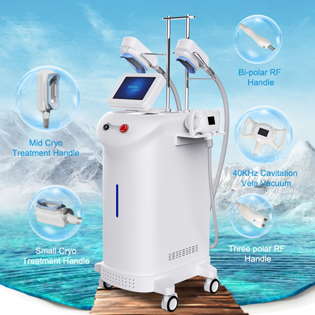 Cryolipolysis Fat Freezing + Cavitation Vela Vacuum RF Machine for Full Body Slimming Distributor Price