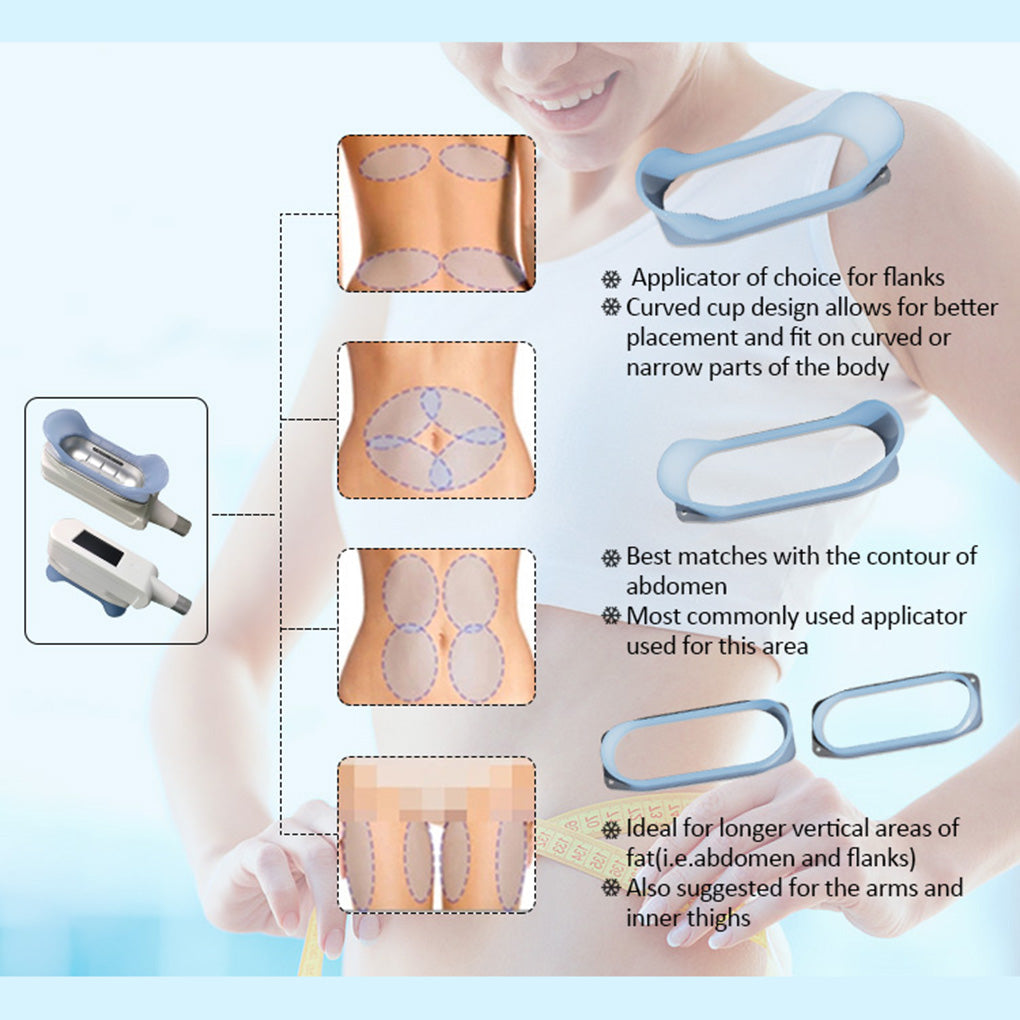 360 Cryolipolysis Machine with Vacuum RF Skin Tightening and Cavitation for Thigh Arm Abdomen Fat Reduction