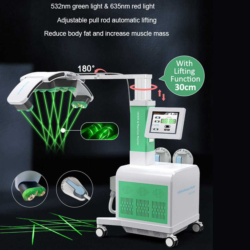 Salon HIEMT Muscle Sculpting Machine with Cold Laser Lipolysis for Weight Loss