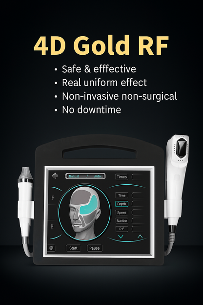 4D Gold RF Microneedling-enhet for hudstramming og foryngelse