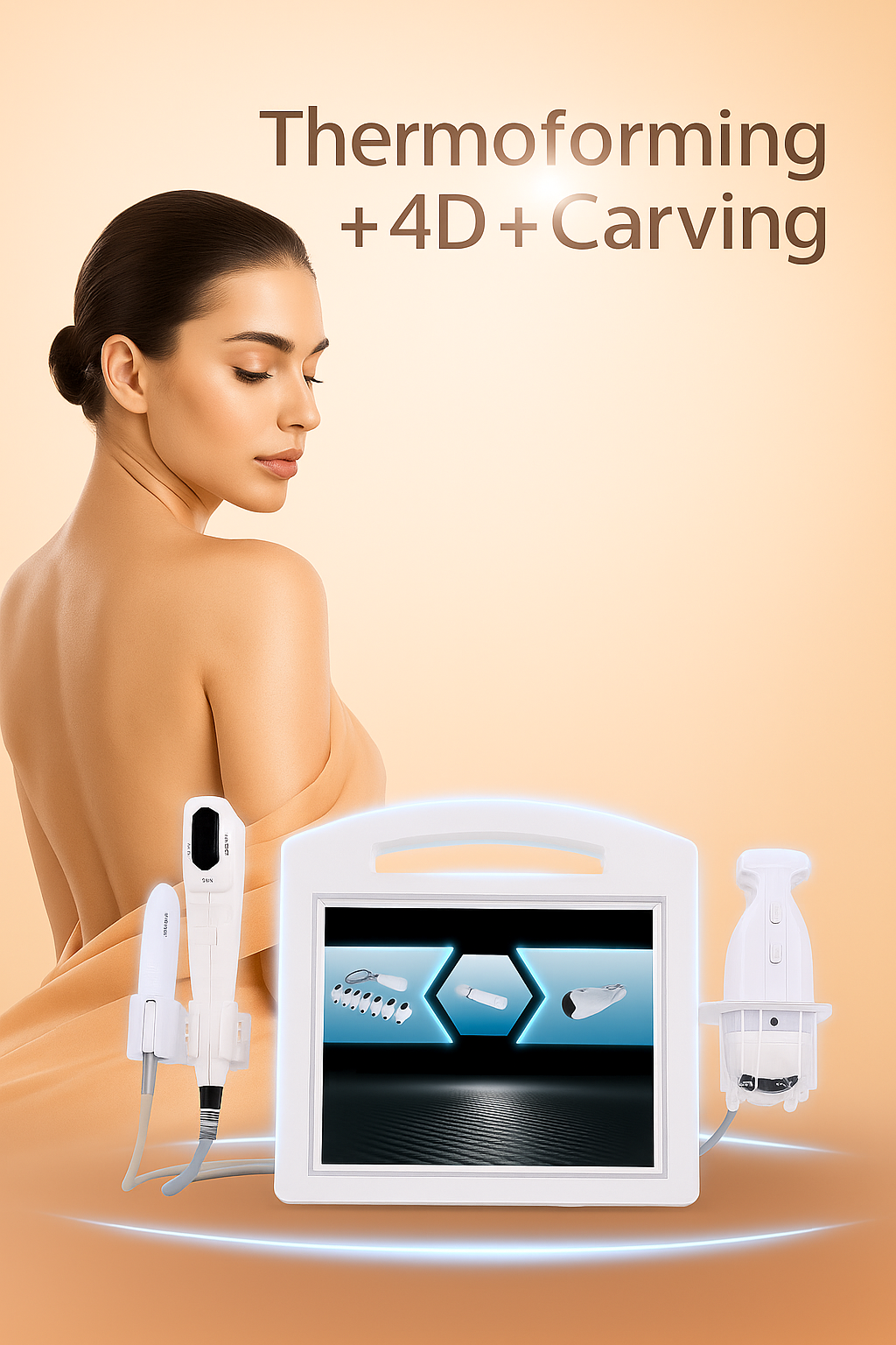 Thermoforming 4D Precision Carving Beauty Device for Lifting and Contouring