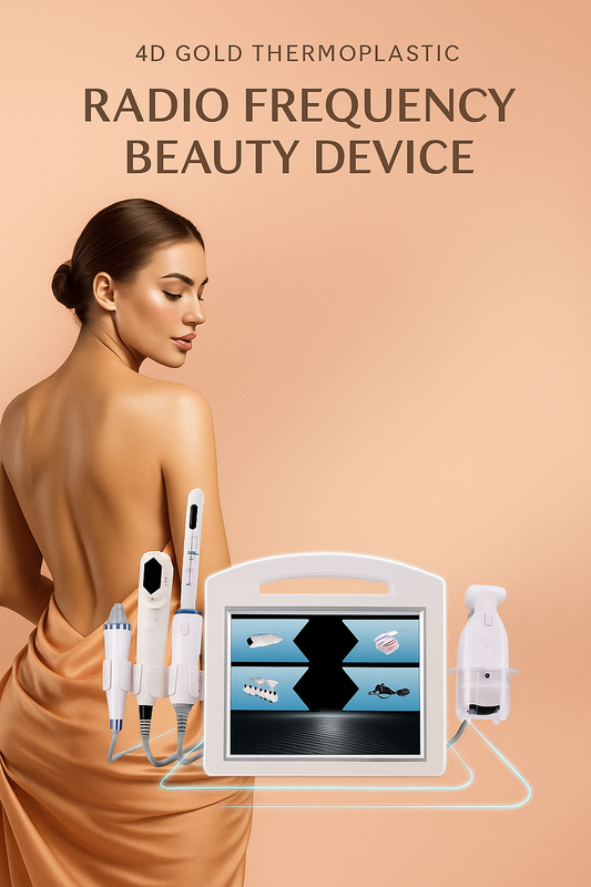 Thermal Plastic 4D Gold RF Beauty Device with Private Care Detection for Skin Tightening