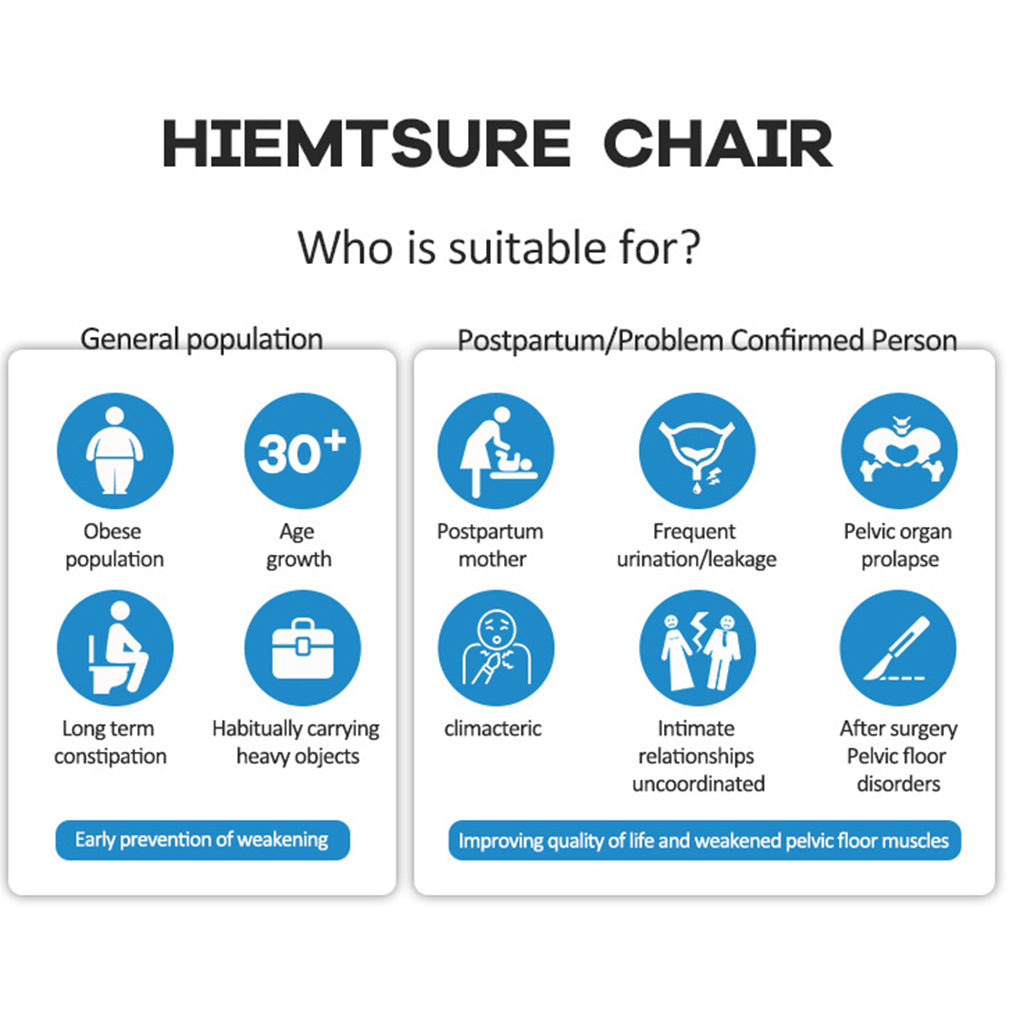 HIEMT Pelvic Floor Chair for Urinary Incontinence Treatment & Pelvic Muscle Strengthening