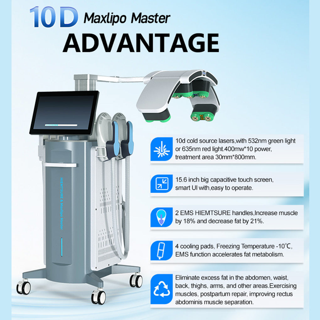EMS Slimming Machine with Lipolysis Laser and Cryo Plate for Fat Loss Treatment