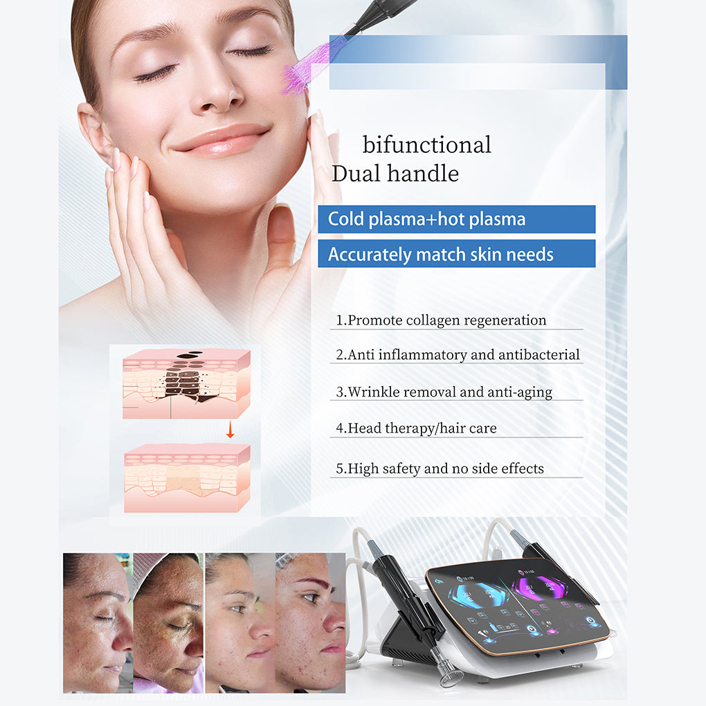 2-in-1 Cold Plasma + Hot Plasma Beauty Device for Skin Tightening & Anti Aging
