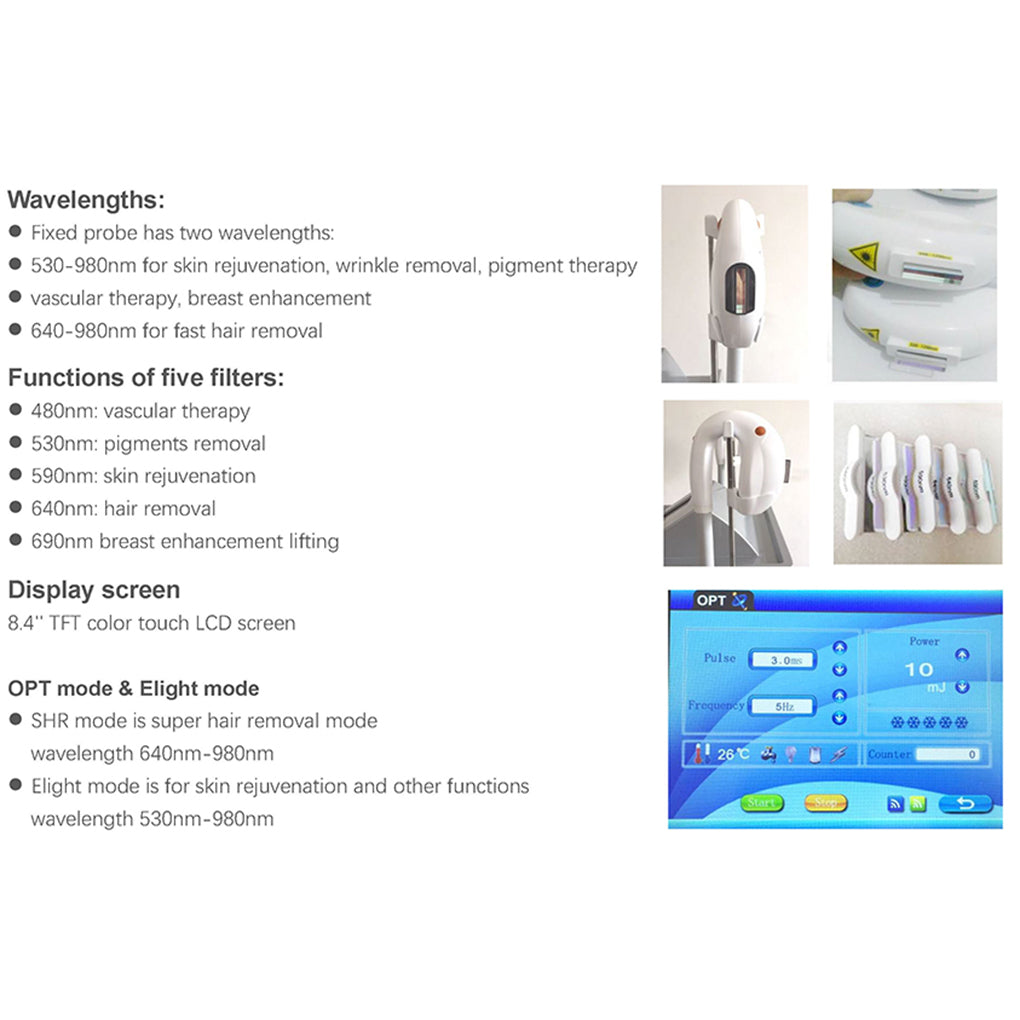 OPT SHR IPL Hair Removal System Pain-Free Permanent Hair Removal for Beauty Clinics