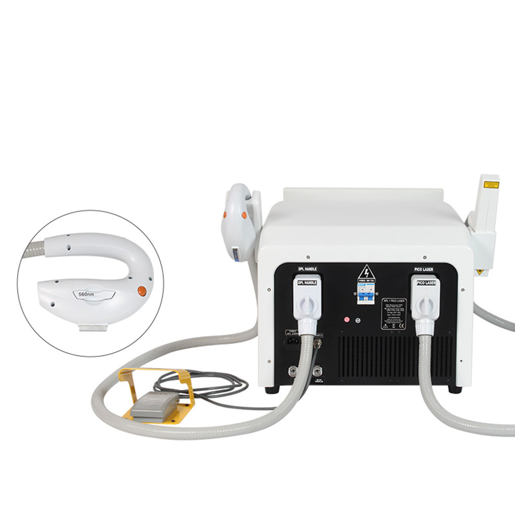 Professional Beauty Equipment 2-in-1 IPL & Q-Switch Laser Machine for Hair Removal and Tattoo Removal