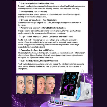 Cold Plasma Skin Rejuvenation Machine for Wrinkle Removal & Collagen Stimulation