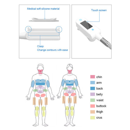 360 Cryolipolysis Machine with Vacuum RF Skin Tightening and Cavitation for Thigh Arm Abdomen Fat Reduction