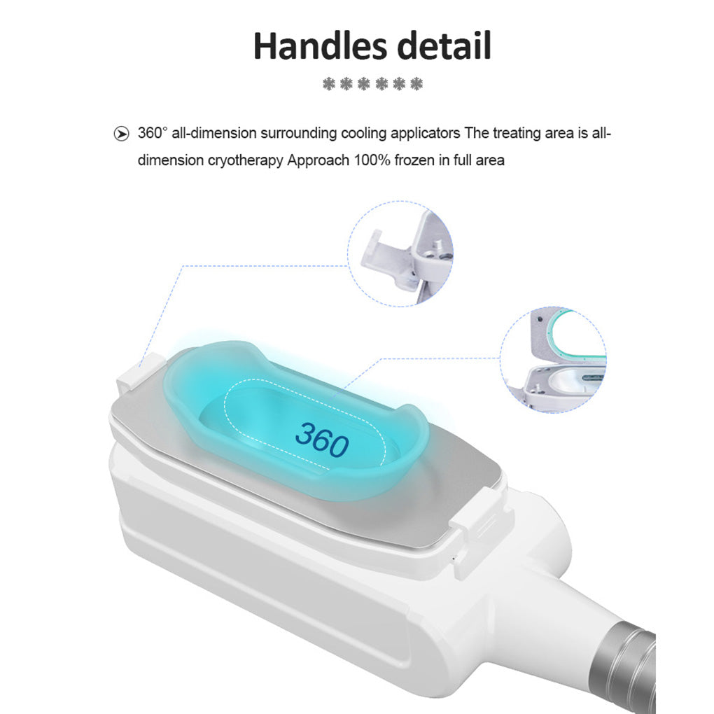 360 Cryolipolysis Cooling Fat Freezing Machine for Love Handles Belly Fat Removal with RF Vacuum Wholesale Supplier