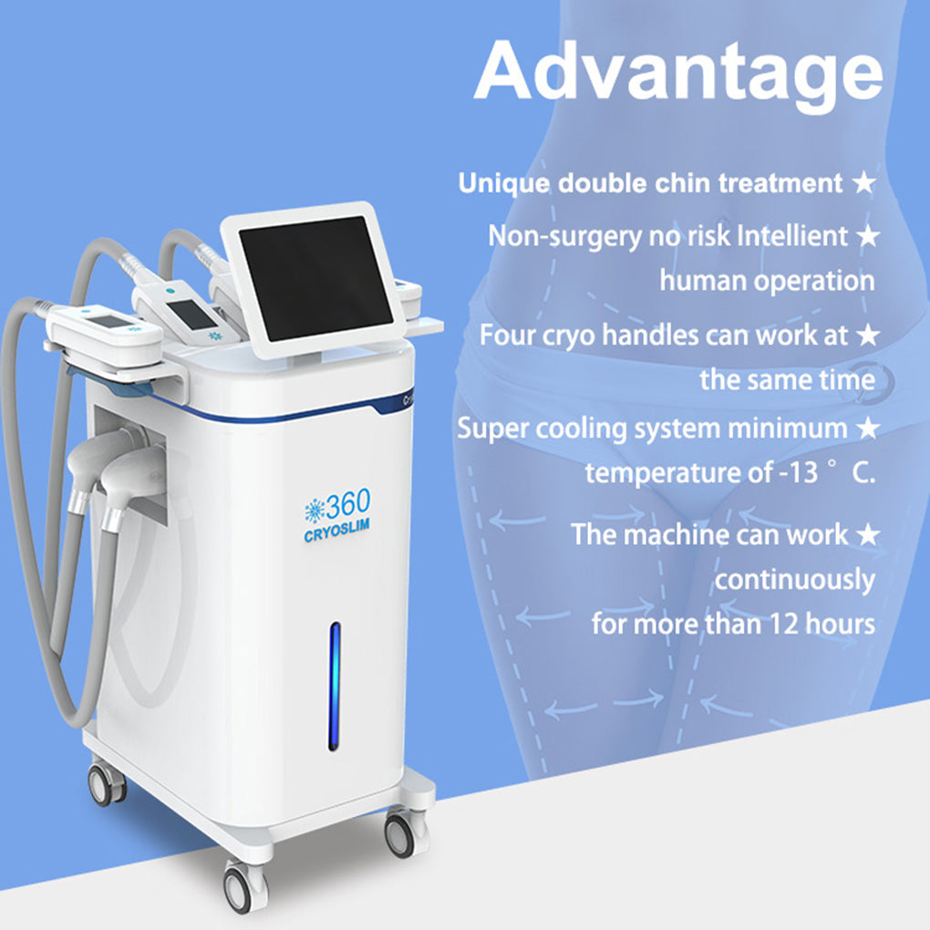 Cryolipolysis Fat Reduction Machine -10℃ Cooling Dual Applicator Body Contouring