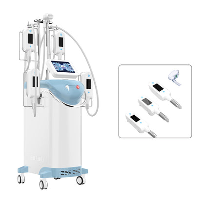 360 Cryolipolysis Machine with Vacuum RF Skin Tightening and Cavitation for Thigh Arm Abdomen Fat Reduction