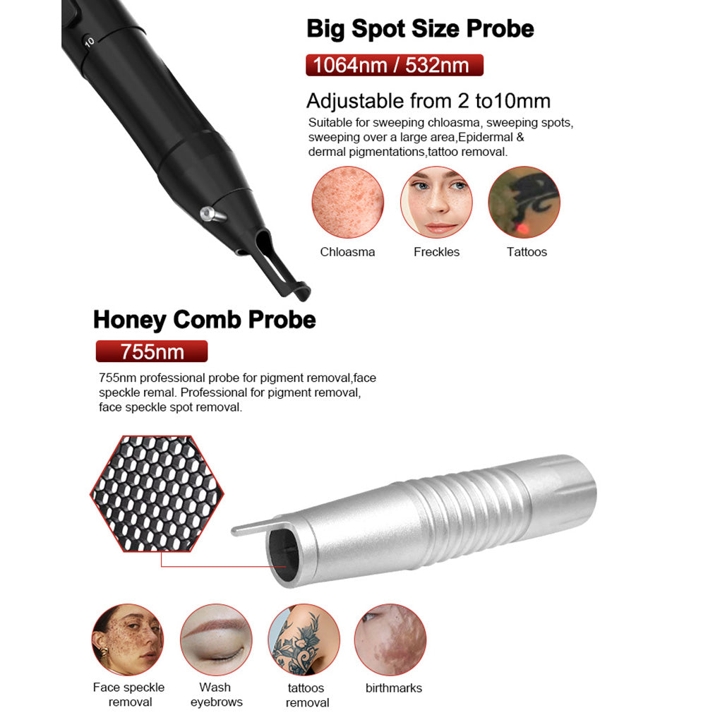 ND YAG Q Switch Laser Tattoo Removal Machine Carbon Laser Peel Skin Whitening Beauty Device