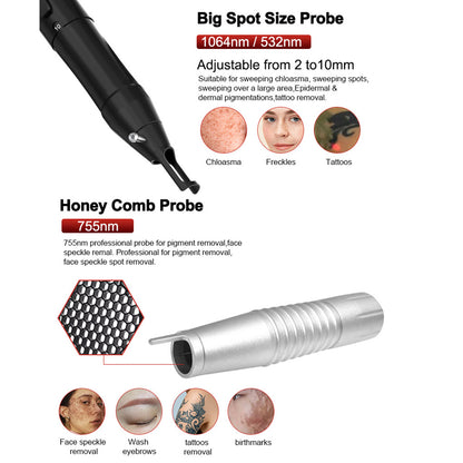 ND YAG Q Switch Laser Tattoo Removal Machine Carbon Laser Peel Skin Whitening Beauty Device