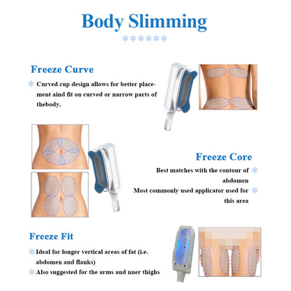 360 Cryolipolysis Machine with Vacuum RF Skin Tightening and Cavitation for Thigh Arm Abdomen Fat Reduction