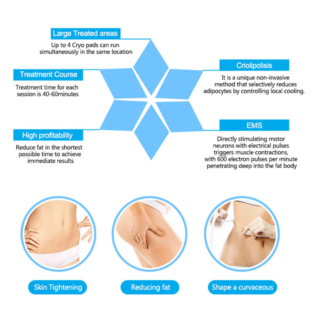 EMS Cryolipolysis Fat Freezing System for Body Shaping & Weight Loss Treatments