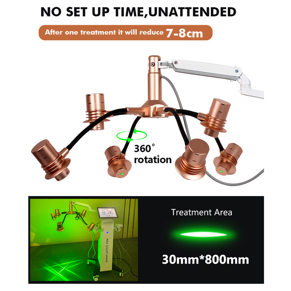 Salon Slimming Equipment Cold Laser Lipo + RF Firming Machine for Waist Abdomen