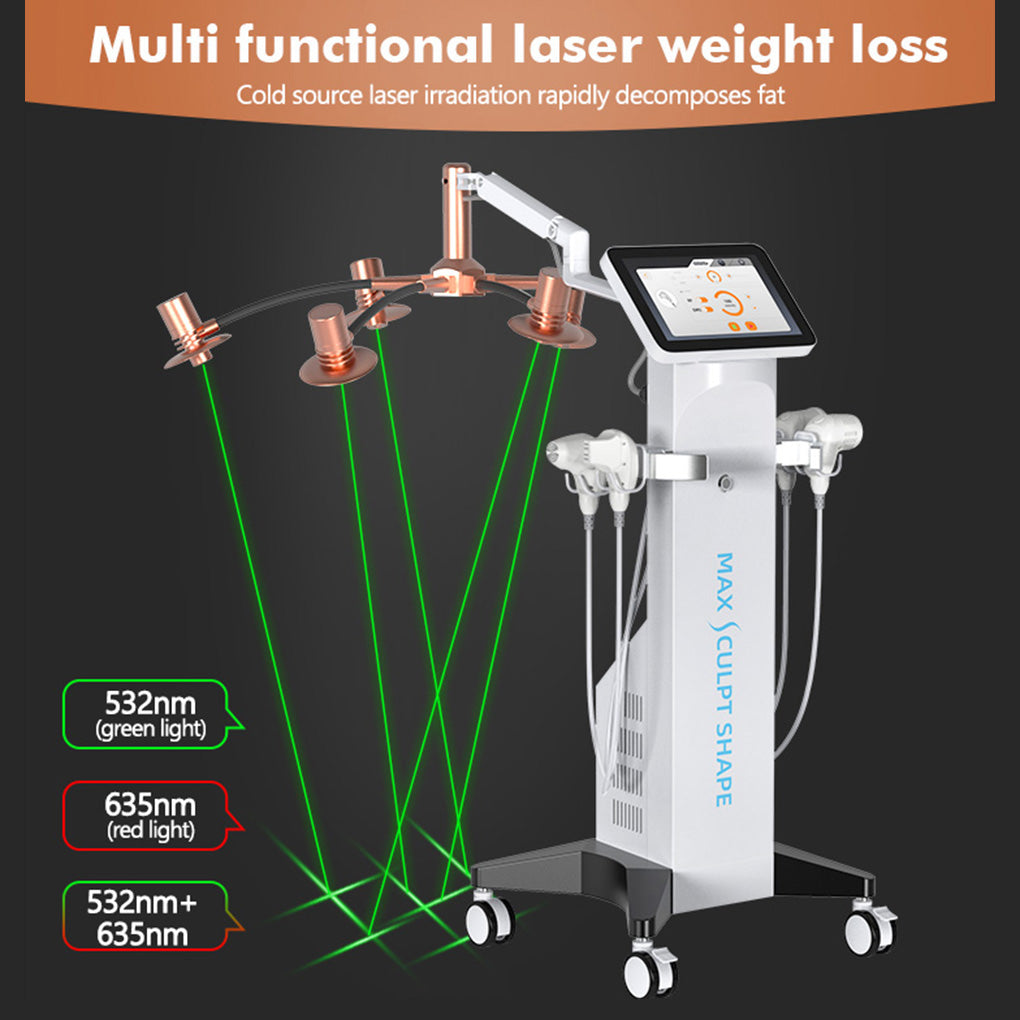 Salon Slimming Equipment Cold Laser Lipo + RF Firming Machine for Waist Abdomen