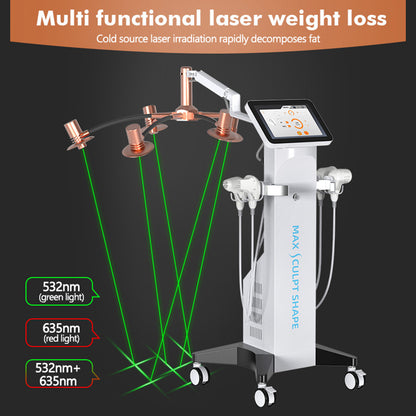 Salon Slimming Equipment Cold Laser Lipo + RF Firming Machine for Waist Abdomen