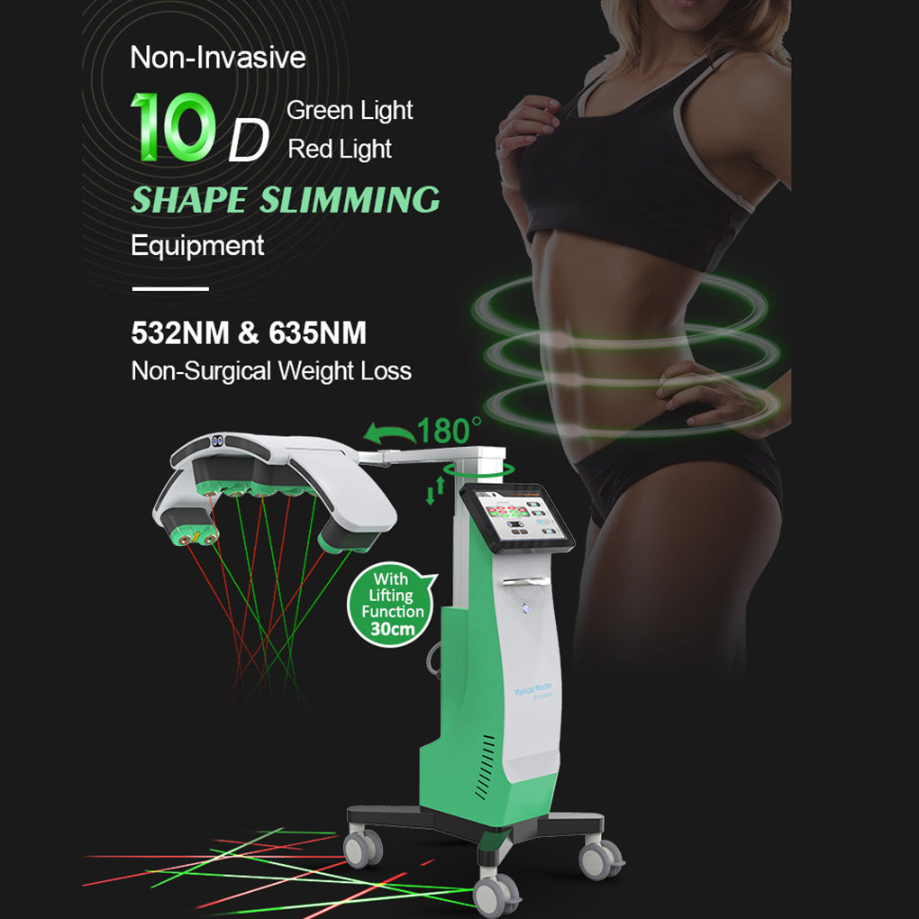 Non-Invasive Cold Laser Weight Loss Machine LLLT Lipolaser Body Shaping System for Waist Back & Double Chin