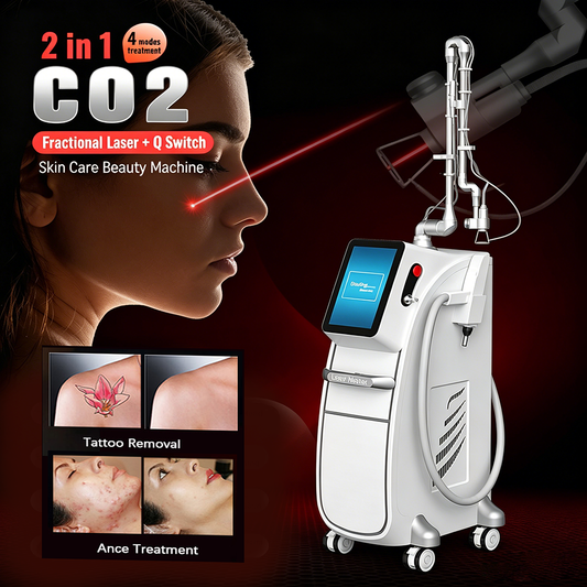 Professional CO2 Laser Skin Resurfacing & Q-Switch Tattoo Removal System 2 in 1 for Beauty Salon